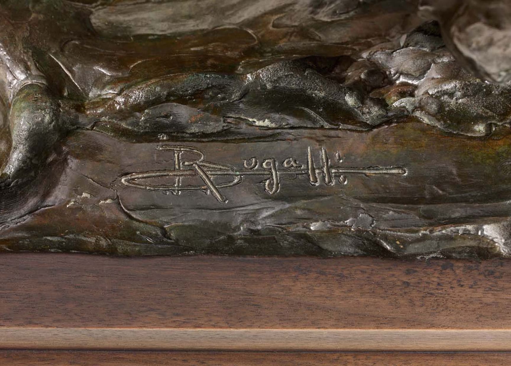 Sculpture Lion Rembrandt Bugatti signature